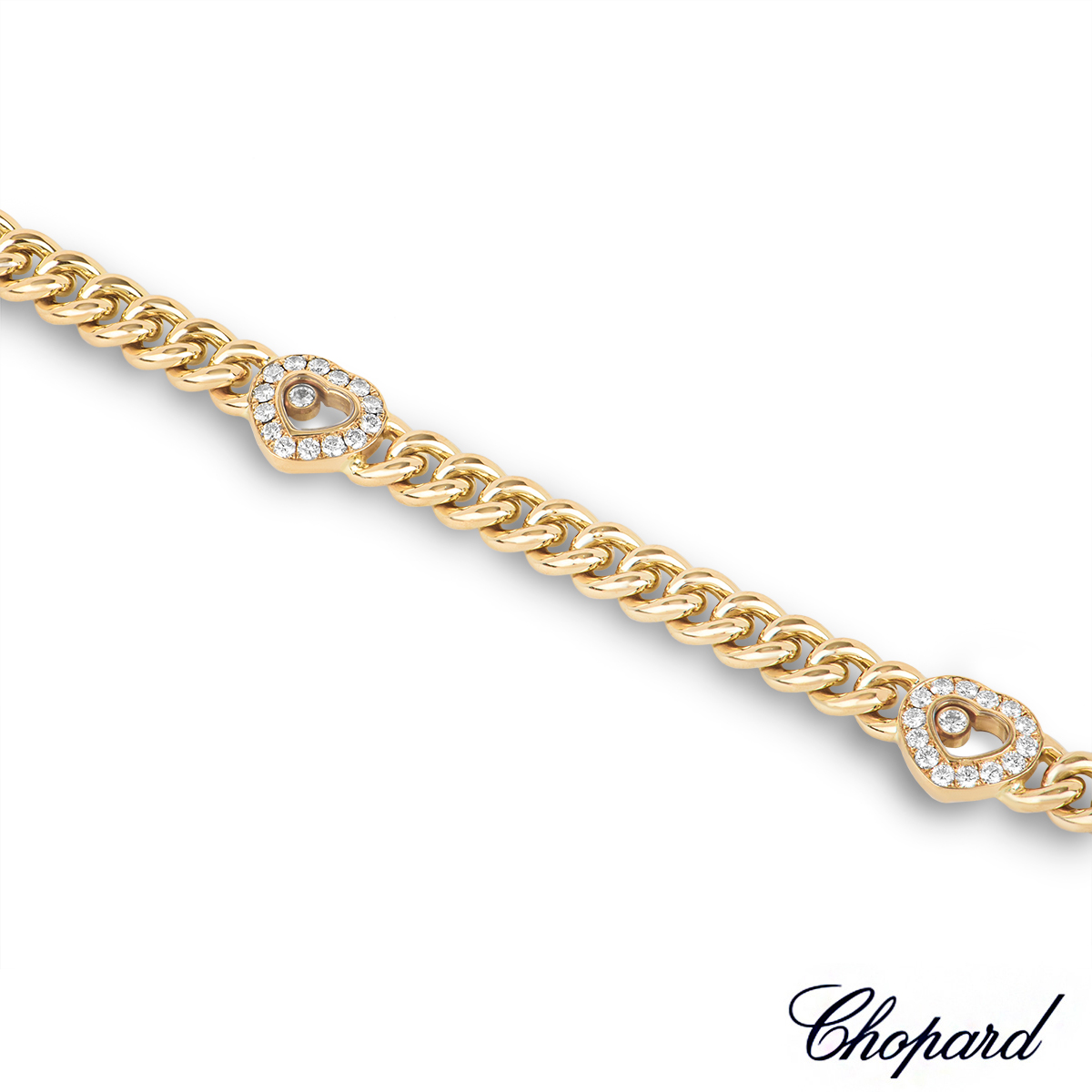 Chopard Yellow Gold Happy Diamonds Bracelet 85/2263-20